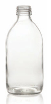 1000 ml siroopfles, helder, type 3 geblazen glas
